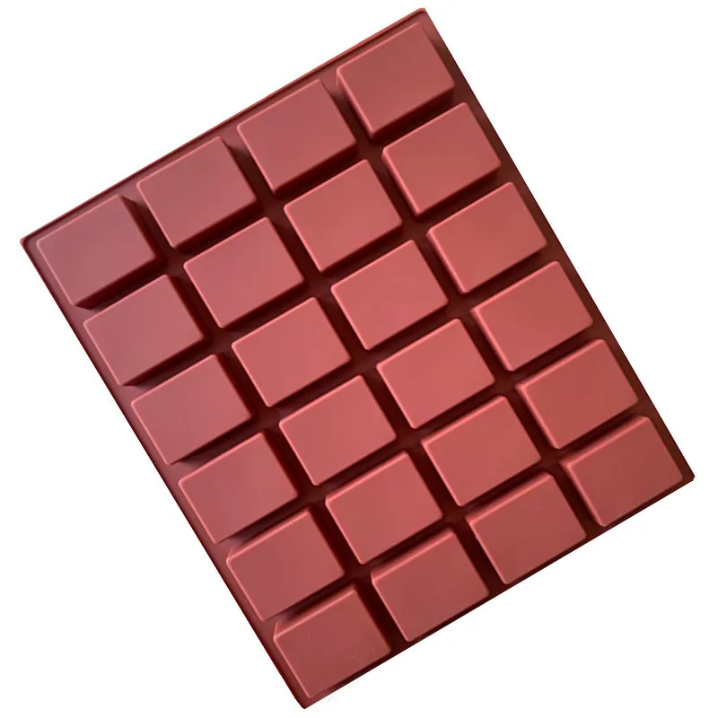 

24 квадрата, искусственная форма, Ароматизированная свеча, «сделай сам», форма для мыла ручной работы, поднос для льда, силиконовая форма для шоколада
