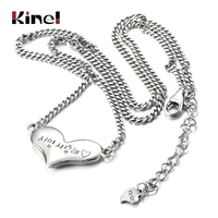kinel genuine 925 sterling silver necklaces for women heart shape pendant choker necklace minimalist style fine silver jewelry