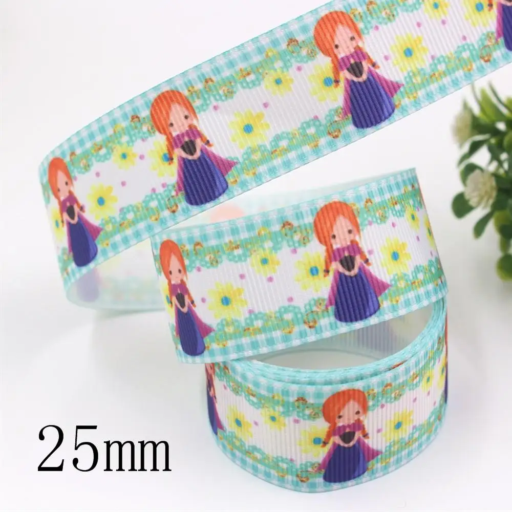I-19920-2214, 1 ''25 мм, 10 ярдов мультфильм милые девушки печатных корсажные ленты, лук крышка аксессуары и украшения