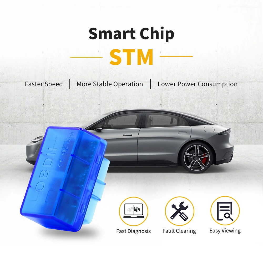 EKIY Mini ELM 327 V2.1 Bluetooth OBD 2 сканер для осмотра автомобиля Android автомобильный