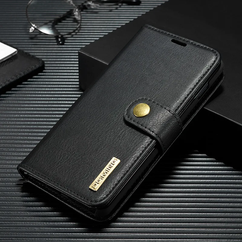 DG. Ming Роскошный кожаный чехол-бумажник для samsung S8, S9, S10, E, A6, A8 Plus, A7, A9,, A50, подставка, откидная крышка для Galaxy Note 10+ 9, 8