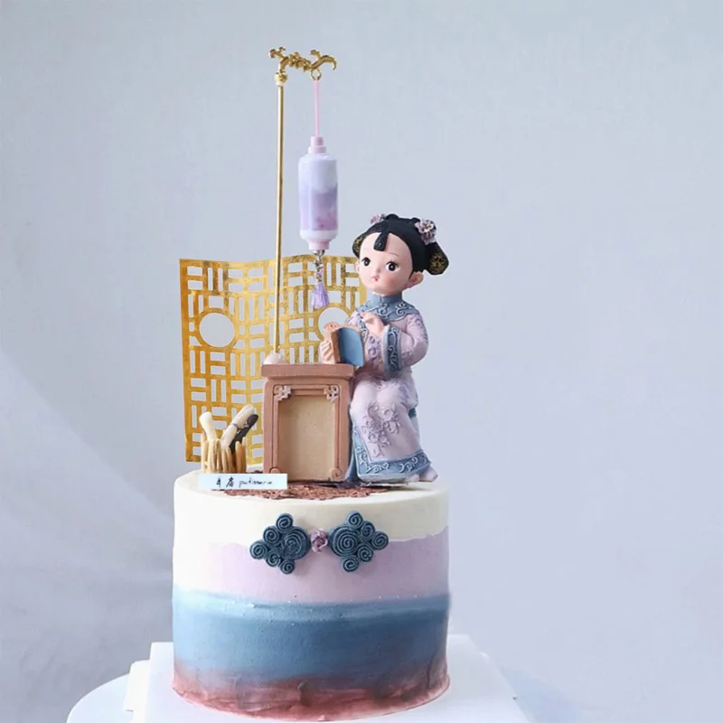 Для девочек на день рождения торт украшения в древнем стиле железная заглушка