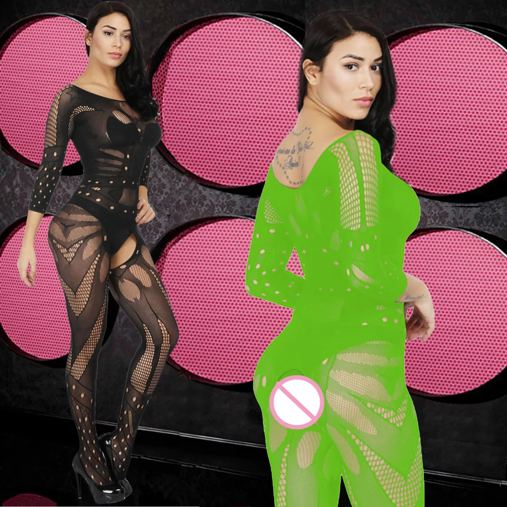 

Соблазнительное нижнее белье, комбинезон, боди, чулки для женщин, Цельный боди, трико Тедди, костюмы, косплей, одежда для сна с открытой проме...