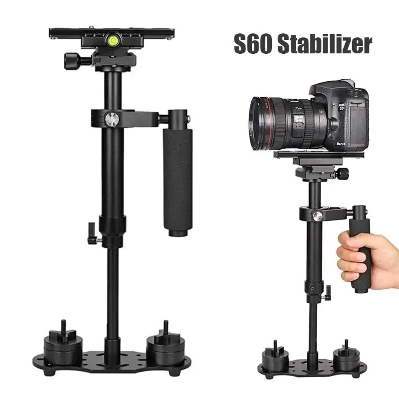 S60 Мини Ручной Стабилизатор устойчивый к тряске для видеокамеры DSLR аксессуары