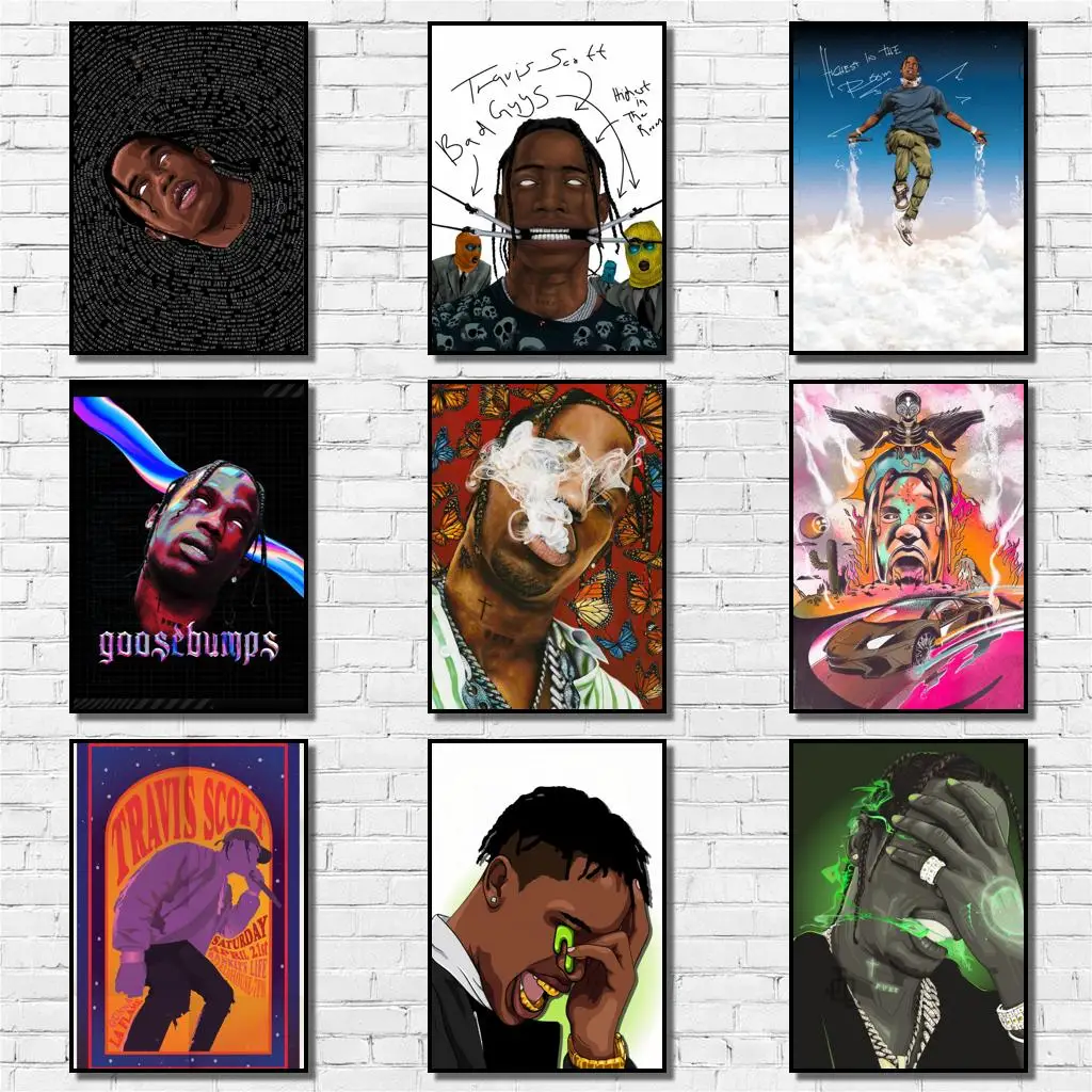 29 дизайнов белый бумажный плакат рэпера Тревиса Скотта альтернативная