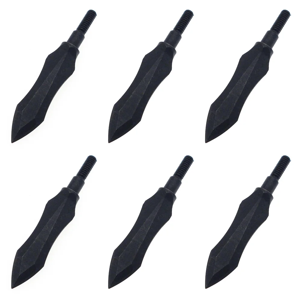Type 3 (6pcs) 6 шт. черные ивы Broadheads стрельба из лука углеродный стальной наконечник стрелы наконечники для изогнутого блочного Лука арбалета - Цвет: Type 3 (6pcs)
