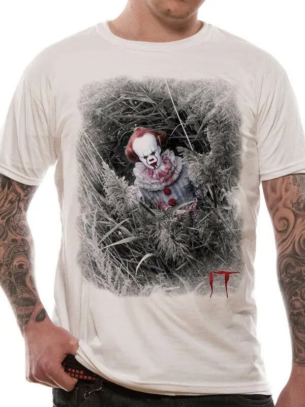 Официальная белая футболка унисекс с изображением клоуна из фильма Pennywise |