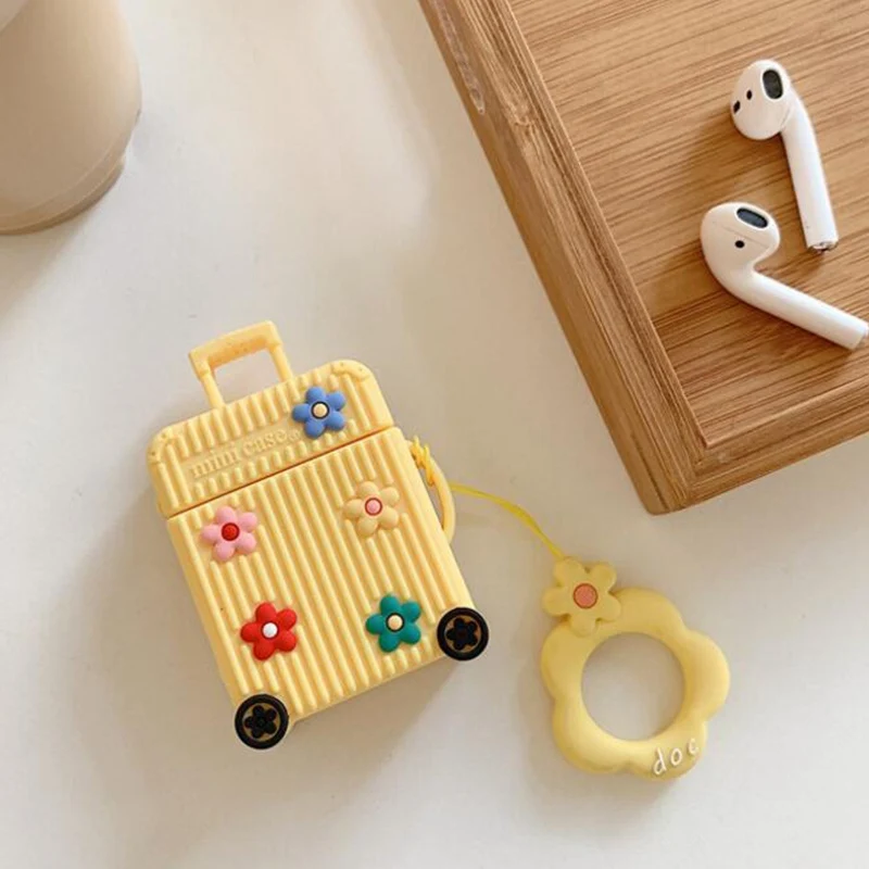 Для AirPods чехол роскошный цветной простой силиконовый защитный чехол беспроводной чехол для наушников для Apple Airpods 2 коробка с ремешком на палец - Цвет: E6