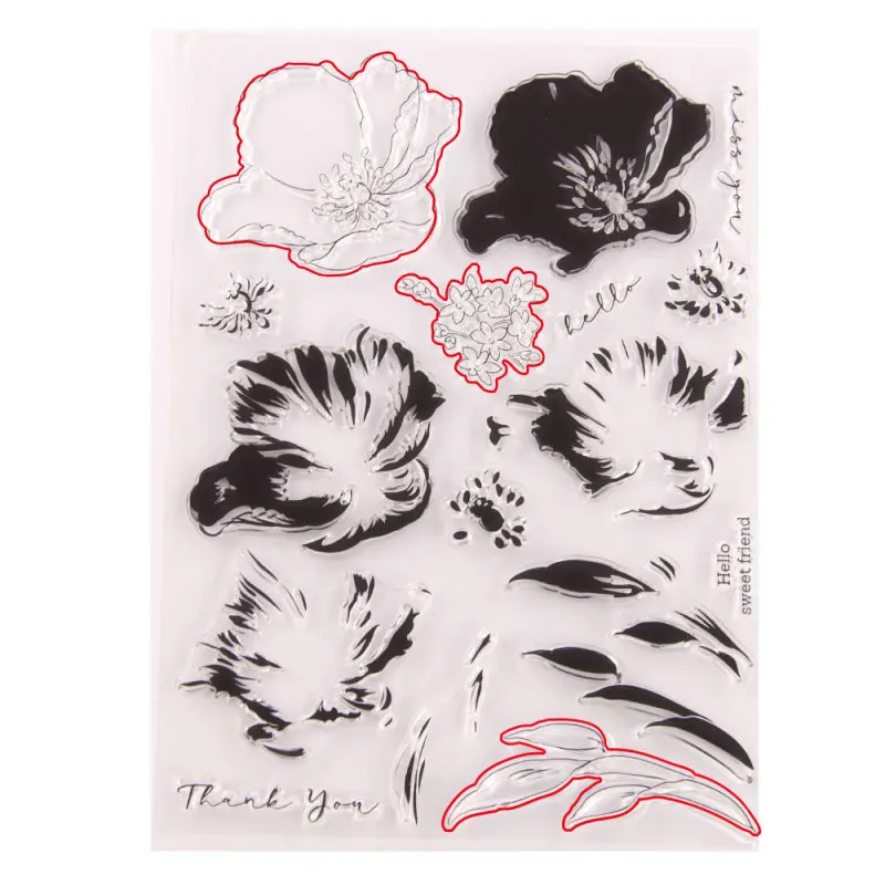 Многослойные Цветочные прозрачные штампы и DIY силиконовые уплотнения