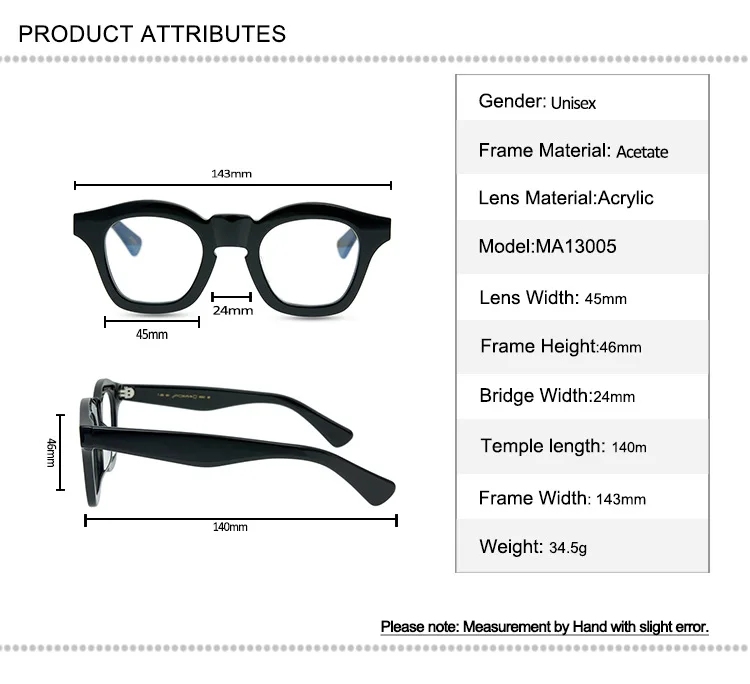 

Vintage Acetate Big Glasses Frame Women Prescription Lens Optical Eyewear High Quality Anti-fatigue Reading Eyeglasses Men