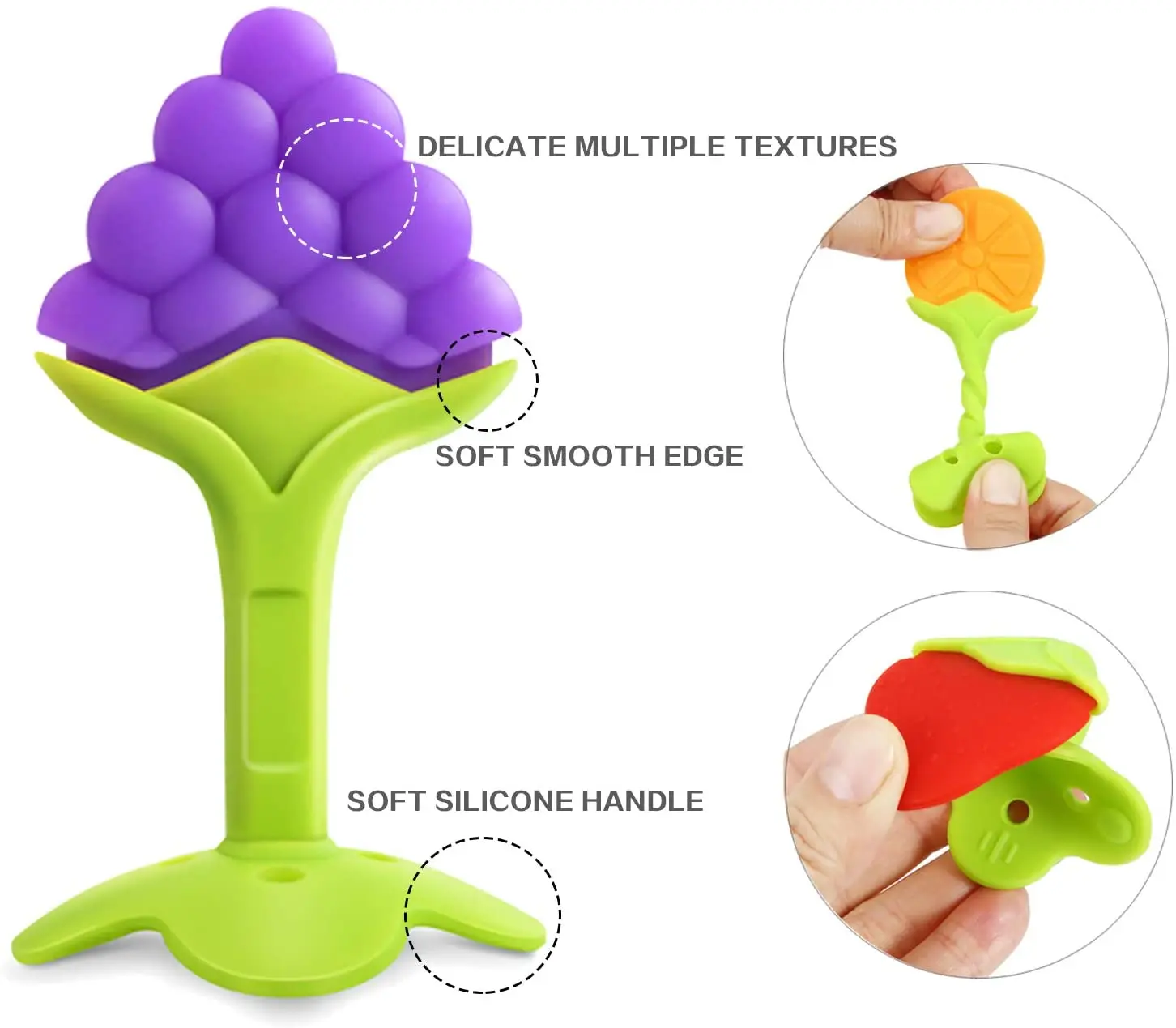 1pcs BPA Free Baby Teething DIY Toy for Pacifier Clips Newborn Animal Fruit Food Grade Silicone Rodent Tiny Rod Teether | Мать и ребенок