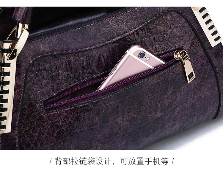 Новые роскошные винтажные женские сумочки Крокодил Аллигатор Tote кошельки мягкие брендовые сумки через плечо кожаные женские сумки на плечо