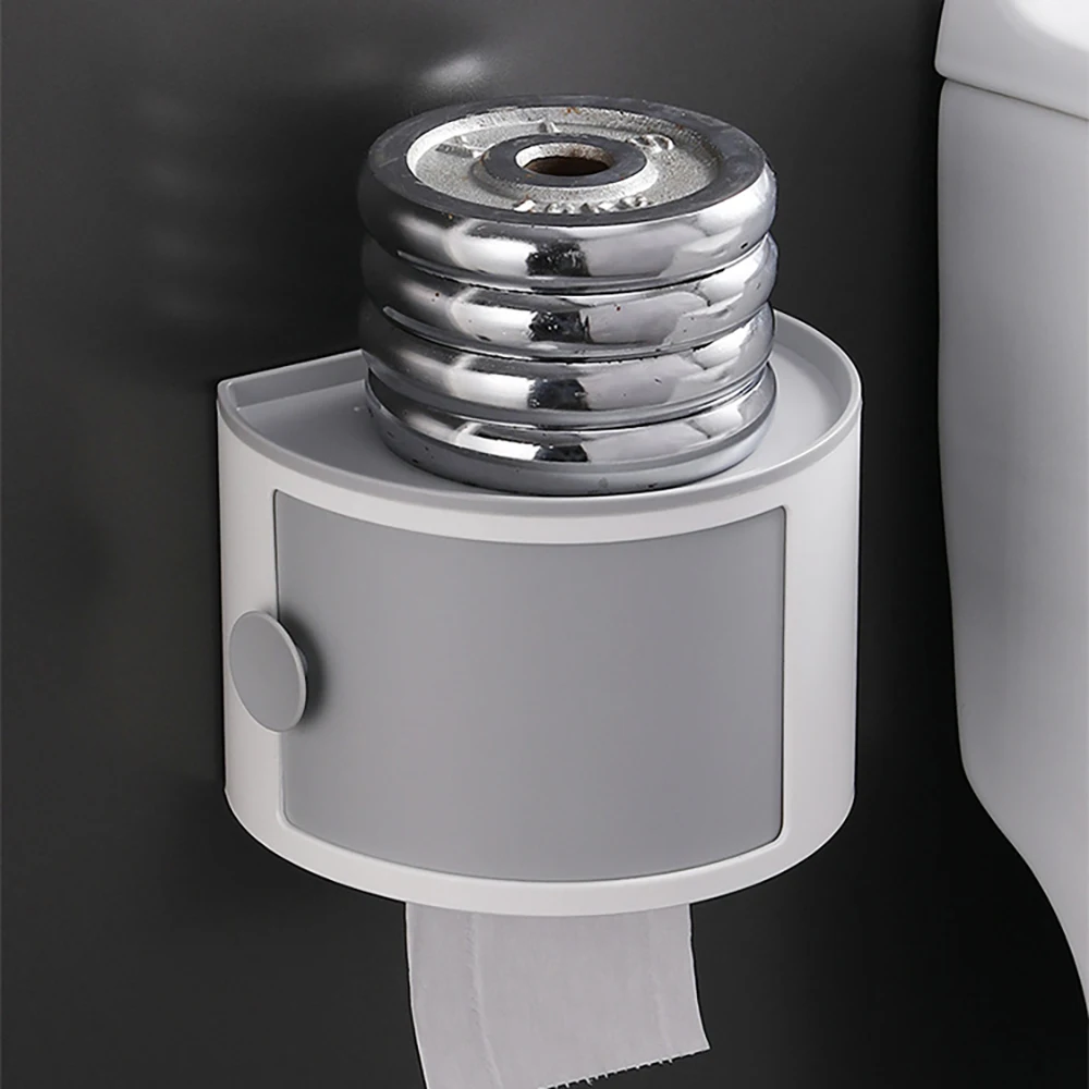 

Wall Mount Toilet Paper Holder Waterproof Mobile Phone Storage Shelf Toilet Paper Storage Rack Tissue Bathroom Box