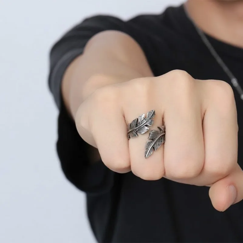 1 шт. Винтажное кольцо с перьями для мужчин и женщин|Кольца| |