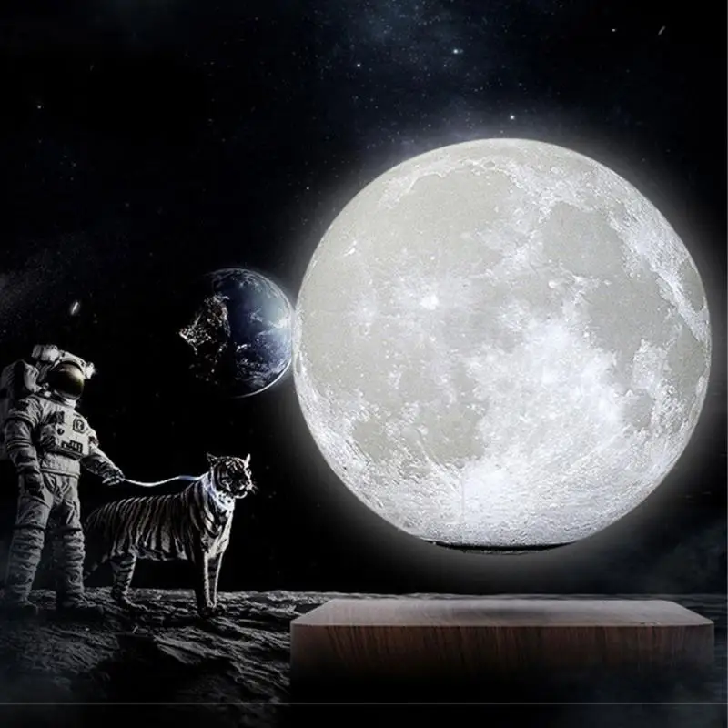 저렴한 3D 자기 공중 부양 달 램프 야간 조명 회전 무선 LED 글로브 별자리 볼 라이트 플로팅 램프, 참신한 선물