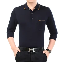 2021 new casual long sleeve business mens shirts male solid fashion brand polo shirt designer men tenis polos camisa social