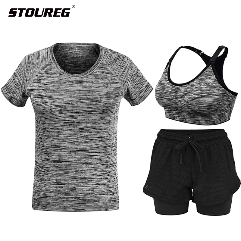 3 шт./компл. женские спортивные комплекты для занятий фитнесом и йогой