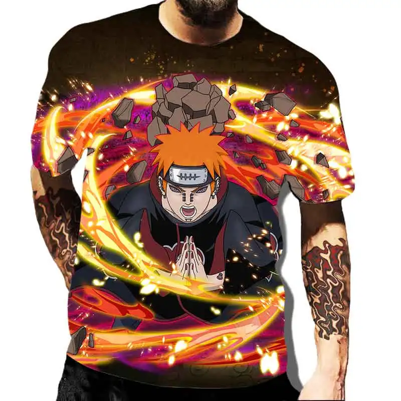 

Футболка Narutos Uchiha Sasuke мужская с рисунком, аниме костюм для мальчика, объемный Топ оверсайз в стиле Харадзюку