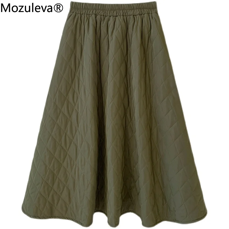 Осень-зима 2021 женские утепленные хлопковые юбки женская модная клетчатая