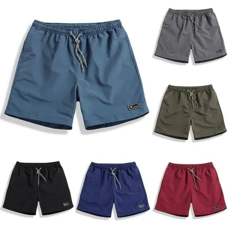 

Drawstring Solid Color Shorts for Men Casual Polyester Sport Summer Male Pants