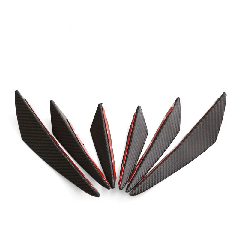 6pcs/Set Universal Front Bumper Lip Diffuser Splitter Fins Body Spoiler Canards Valence Chin Car Canard Sticker | Автомобили и