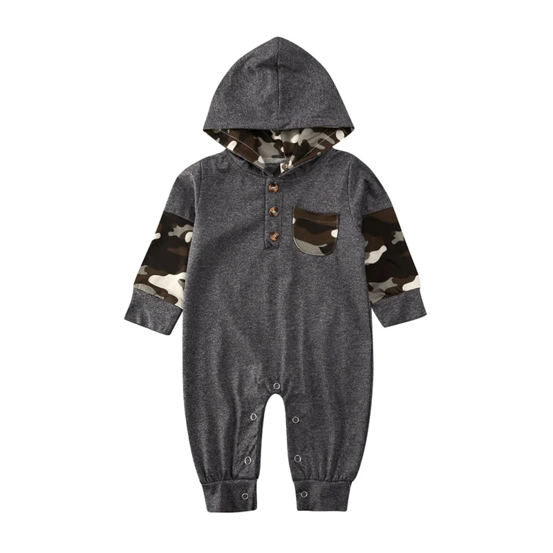 Зимняя одежда для маленьких мальчиков Детские камуфляжные комбинезоны девочек