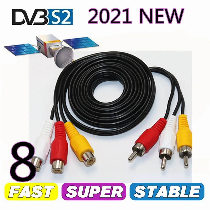 

12M-36M AV cable 8 lineas for Europe DVB-S2 Satellite