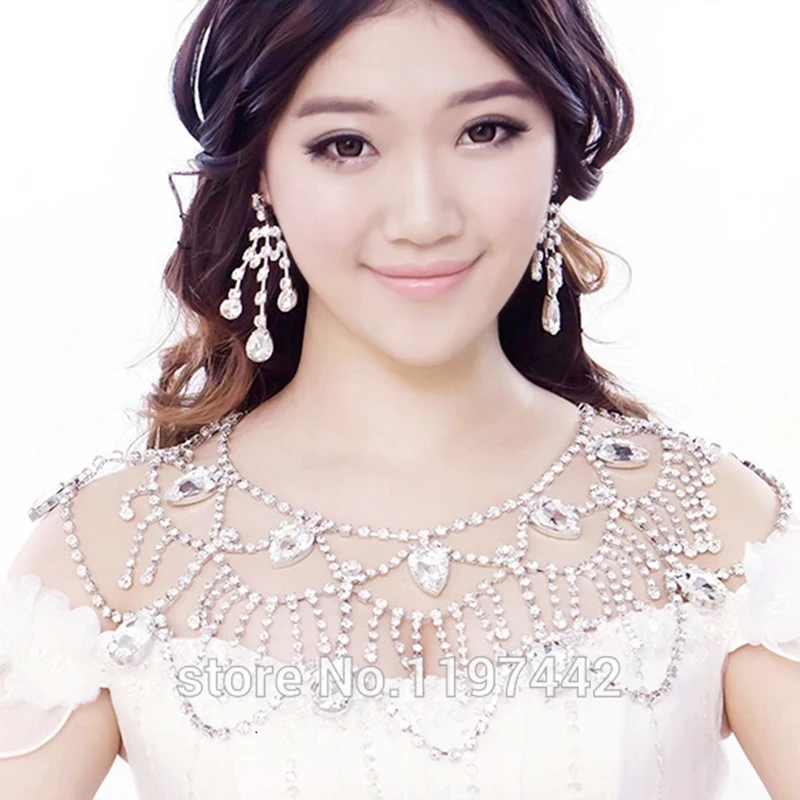 Женская обувь с украшением в виде кристаллов Свадебные цепь плечо винтажные