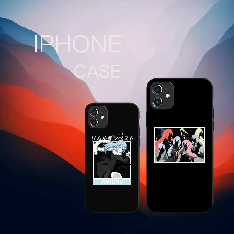 

Slime Rimuru Tempest Anime Cartoon Phone Case Black Color For iPhone 13 12 Mini 11 Pro X XR XS Max 7 8 6 6s Plus SE Cover Coque
