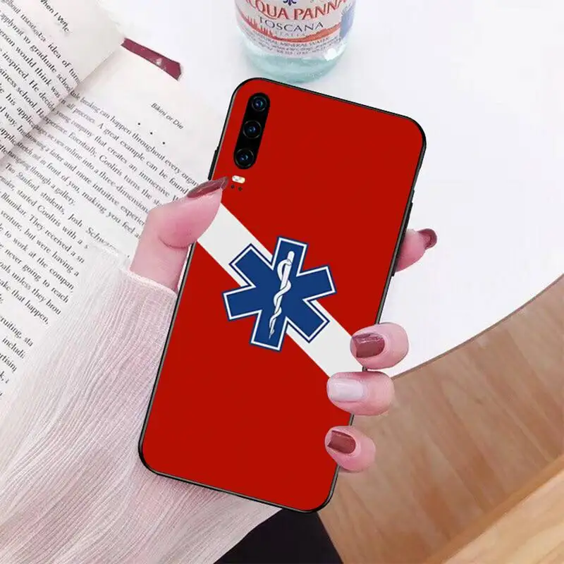 Медицинский спасательный чехол PENGHUWAN EMS черный мягкий для телефона Huawei P30 P20 Mate 20 Pro