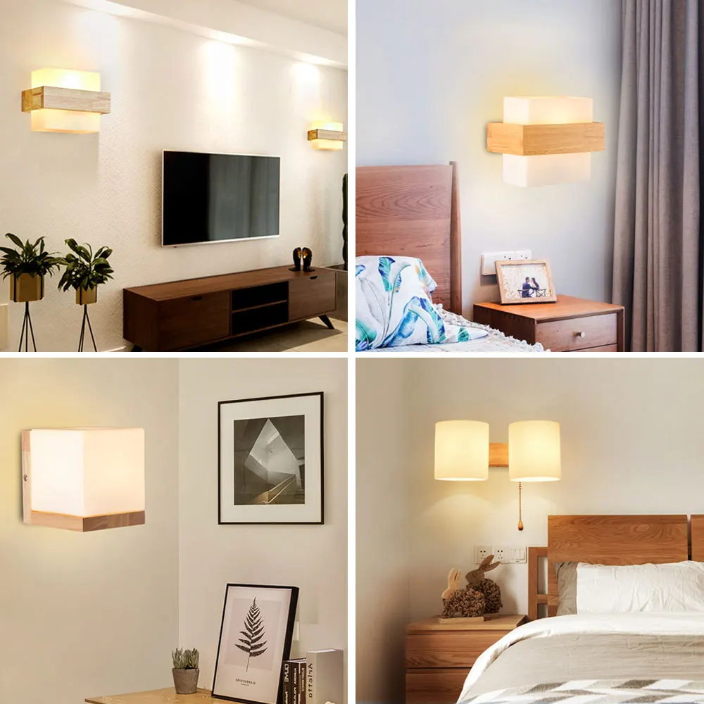 Светодиодная настенная лампа E27 для прикроватного столика современный