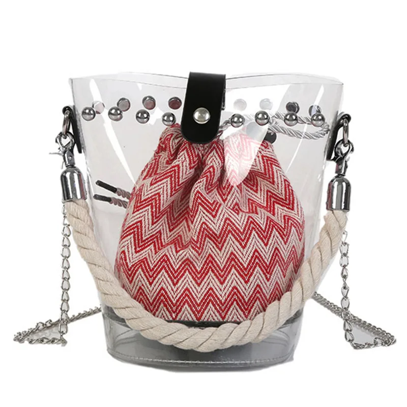 Женская сумка 2021 новая модная мессенджер через плечо с цепочками женская ведро