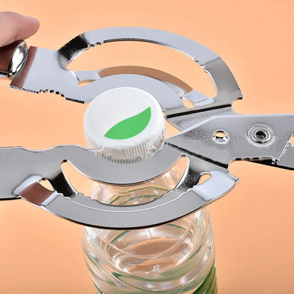 

Multifunction Can Opener For Weak Hand Elderly Arthritis Manual Bottle Jar Opener Stainless Steel Lids Remover Kitchen Gadget