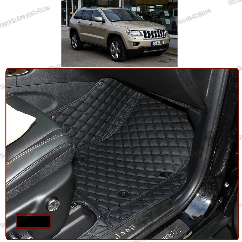 

lsrtw2017 leather car floor mat for jeep grand cherokee 2011 2012 2013 2014 2015 2016 2017 2018 2019 wk2 accessories