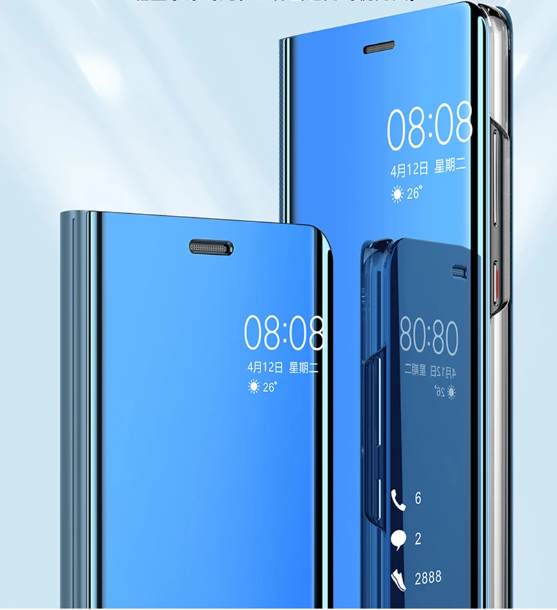 Умный зеркальный флип-чехол для телефона для samsung Galaxy S10E S9 S8 S10 плюс S7 край пленка для экрана с четким изображением A3 A5 A7 J3 J5 J7 A6 A8 PU чехол s