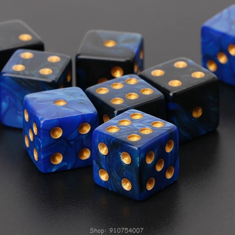 

10pcs 15mm Multicolor Acrylic Cube Dice Beads Six Sides Portable Table Games Toy D12 20 Dropship