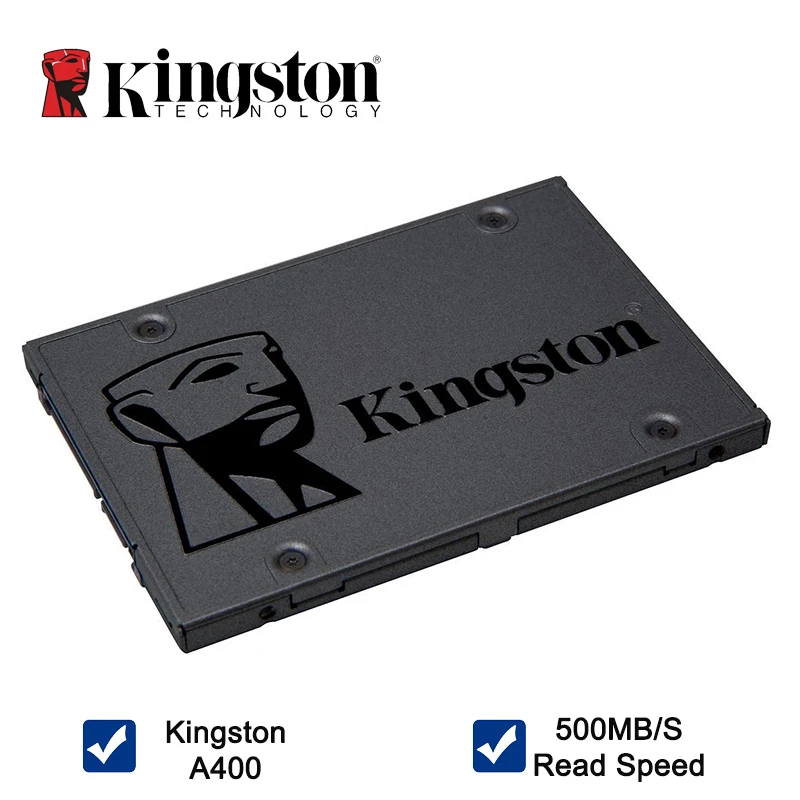 Kingston A400 SSD 120 ГБ 240 ГБ 480 ГБ Внутренний твердотельный накопитель 2,5 дюймов SATA III HDD жесткий диск HD ноутбук ПК SSd жесткий диск