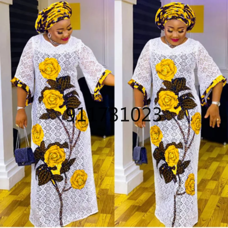 African Dresses For Women 2021 New Flower Dashiki Summer Plus Size Maxi Dress Ladies Traditional Clothing Fairy Dreams | Тематическая