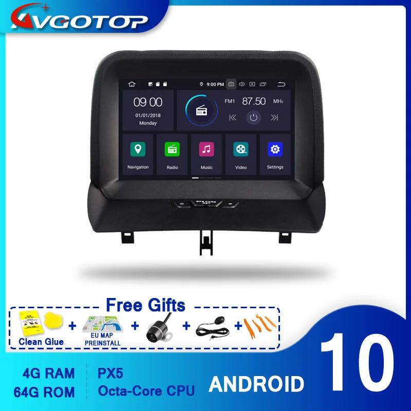 AVGOTOP Android 10 автомобильный DVD плеер для FORD Tourneo IPS HD экран навигации|Автомагнитолы| |