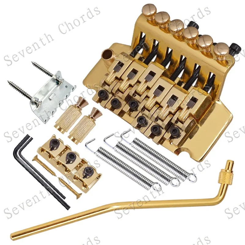 Набор электрогитары с тремоло-мост двойная блокировка сицием хром Черное золото