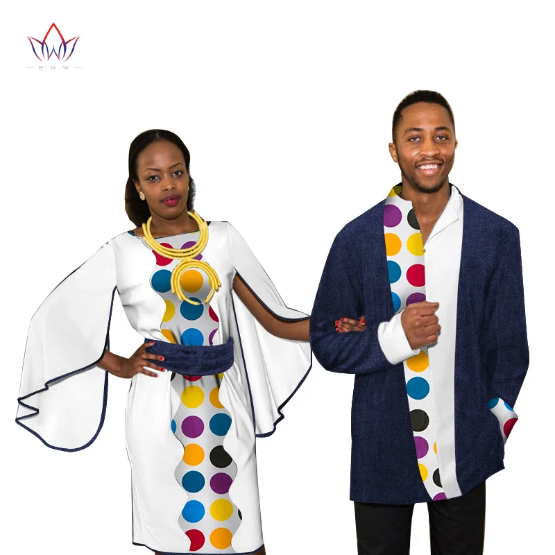 Dashiki Couples Clothes African Dresses for Women and Men Shirt African Clothes for Lovers Traditional African Clothing WYQ100