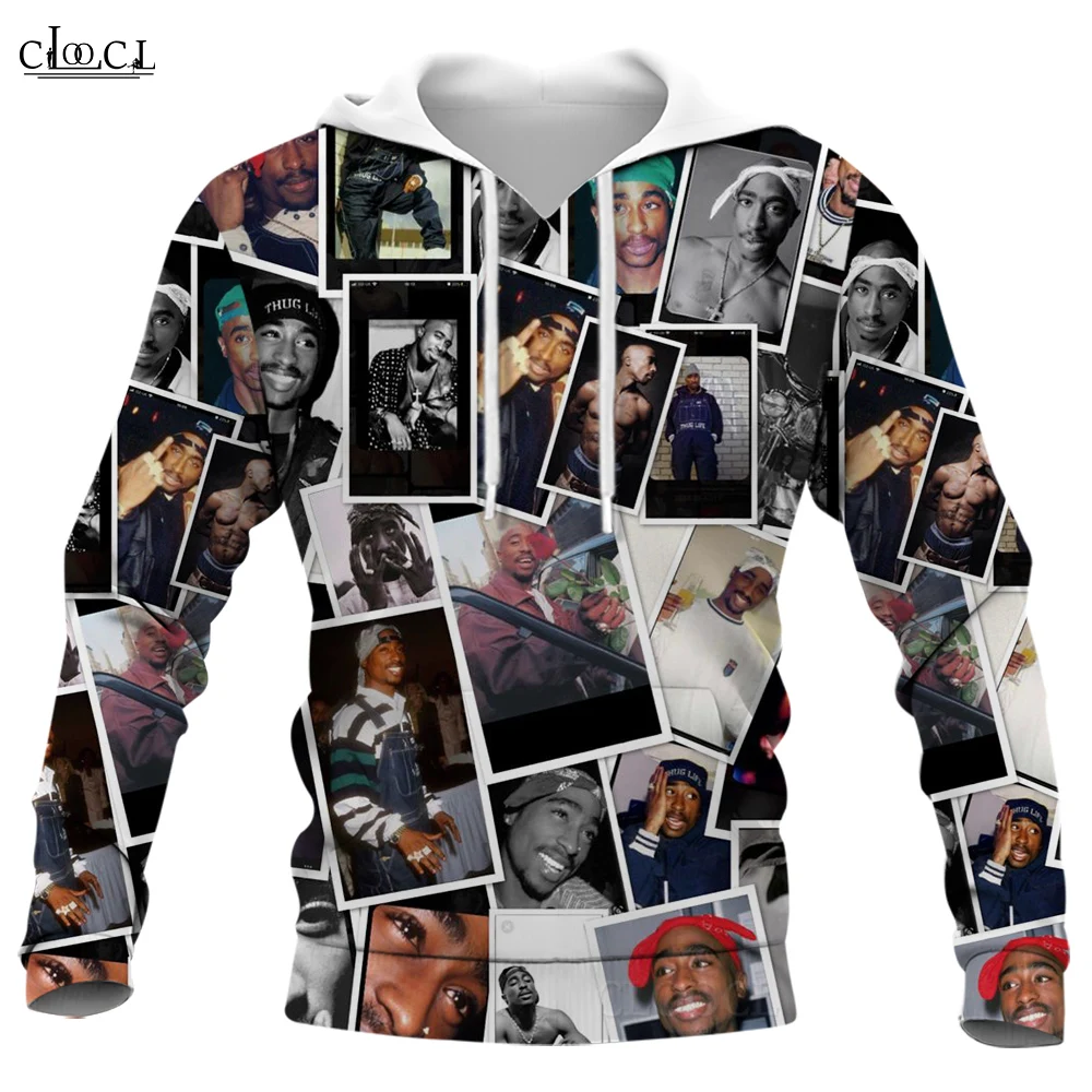 

Толстовка CLOOCL Rapper Tupac Amaru Shakur 2pac мужская с 3D-принтом, осенняя толстовка унисекс с капюшоном, уличная одежда в стиле хип-хоп, пуловер, топы