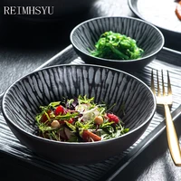 1pc relmhsyu nordic style retro kiln ceramic rice noodle soup salad dessert dinner bowl household tableware