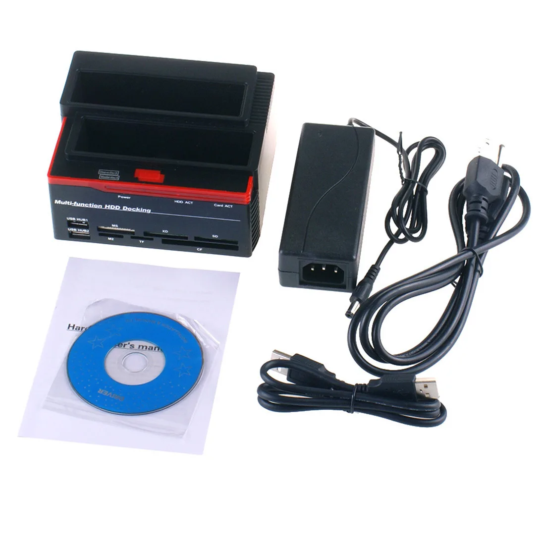 SATA HDD док-станция 2,5/3," для жесткого диска SATA с IDE Док-станция Клон USB 2,0 подставка для концентратора MS/M2/XD/CF/SD/TF кардридер 480 Мбит/с