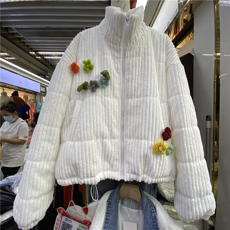 

Cotton-padded jacket 2020 new style female prime minister corduroy cotton suit small crowd short thick coat female tide Thick