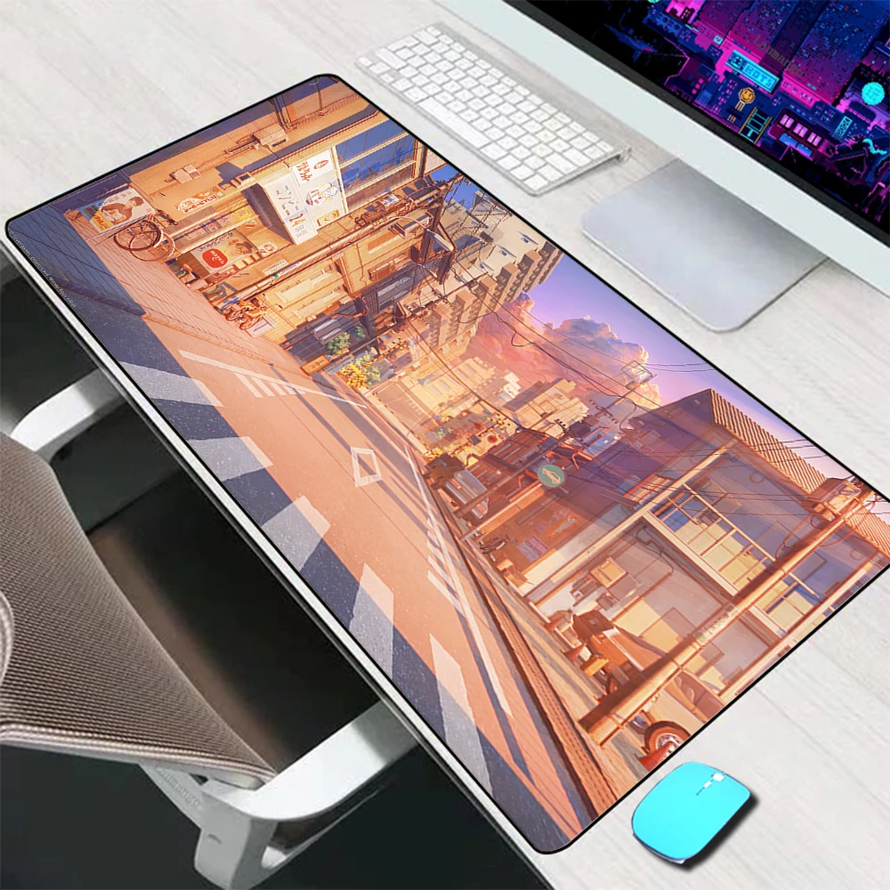 

Коврик для мыши в стиле аниме «городской пейзаж»