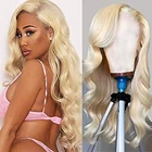 Парик со светлыми натуральными волосами и передней частью, 613, 13x4, 30 дюймов