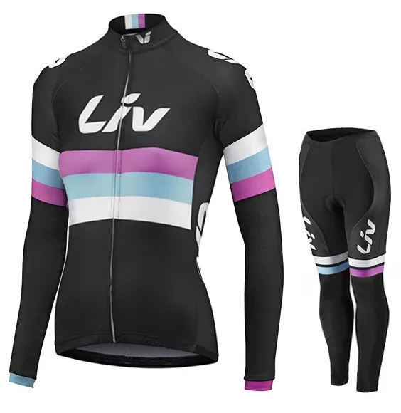 LIV Pro Team Велоспорт Джерси Набор быстросохнущая весна/осень женский длинный рукав Джерси Велоспорт комбинезон Mtb Ropa Ciclismo Hombre