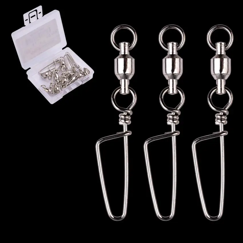 10 шт./корт. Рыболовные Вертлюги Из Нержавеющей Стали с шарикоподшипником разные