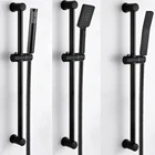 Черная душевая колонка из нержавеющей стали, раздвижная Регулируемая настенная стойка с держателем, душевая балка, душевая головка